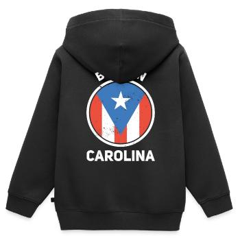 Puerto Rico - Kinder Premium Organic Zip Hoodie - Schwarz - Hinten - AI Model Kid Male (0cm)
