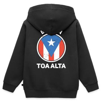 Puerto Rico - Kinder Premium Organic Zip Hoodie - Schwarz - Hinten - AI Model Kid Male (0cm)