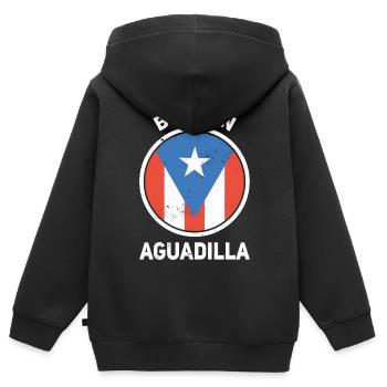 Puerto Rico - Kinder Premium Organic Zip Hoodie - Schwarz - Hinten - AI Model Kid Male (0cm)