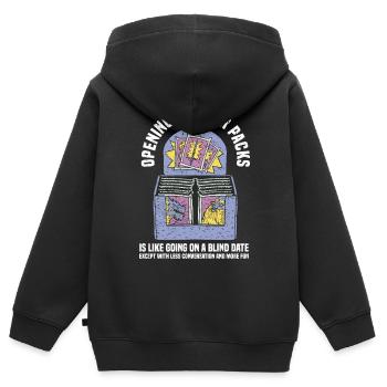 Trading Cards - Kinder Premium Organic Zip Hoodie - Schwarz - Hinten - AI Model Kid Male (0cm)