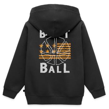 Basketball Basketballer - Kinder Premium Organic Zip Hoodie - Schwarz - Hinten - AI Model Kid Male (0cm)