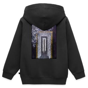 Calligraffiti - Gate (dark) - Kids Premium Organic Zip-up Hoodie - black - Back - AI Model Kid Male (0cm)