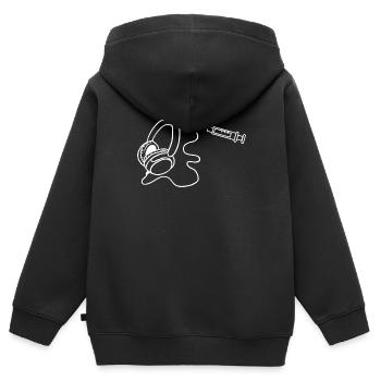Beat im Ohr - Kinder Premium Organic Zip Hoodie - Schwarz - Hinten - AI Model Kid Male (0cm)