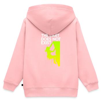 Kletter Spruch Frauen Boulder Felsklettern - Kinder Premium Organic Zip Hoodie - Rosa - Hinten - AI Model Kid Female (0cm)