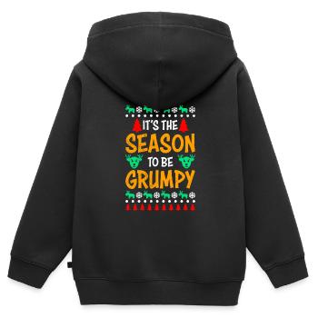 Christmas muffles Anti Christmas - Kids Premium Organic Zip-up Hoodie - black - Back - AI Model Kid Male (0cm)