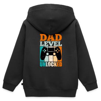 Werdender Papa 2022 Vater - Kinder Premium Organic Zip Hoodie - Schwarz - Hinten - AI Model Kid Male (0cm)