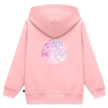 Volleyballmannschaft Volleyball Volleyballerin - Kinder Premium Organic Zip Hoodie - Rosa - Hinten - AI Model Kid Female (0cm)