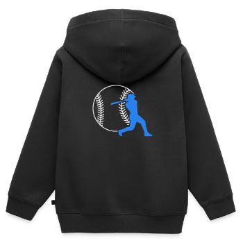 Batte de baseball Batte de baseball Baseball - Sweat Premium à capuche zippé enfant bio - noir - Dos - AI Model Kid Male (0cm)