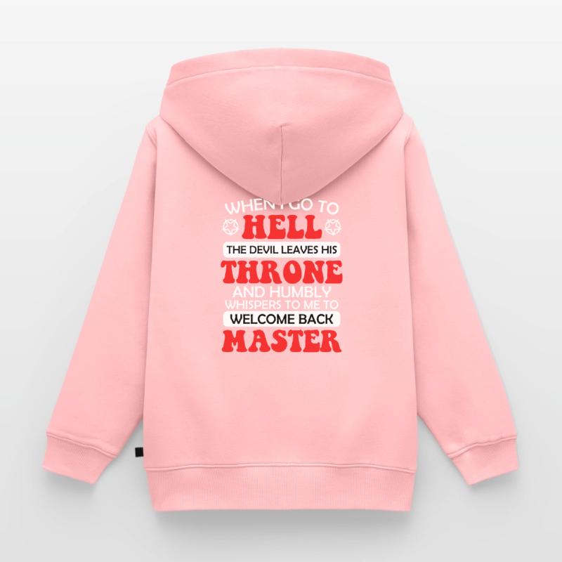 Sarcasm Devil Joke Satan Antichrist Evil Common Kids Premium Organic Zip-up Hoodie