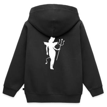 Angel Devil Satan Devil Devil - Kids Premium Organic Zip-up Hoodie - black - Back - AI Model Kid Male (0cm)