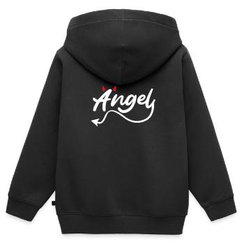 Devil Devil Angel - Kids Premium Organic Zip-up Hoodie - black - Back - AI Model Kid Male (0cm)