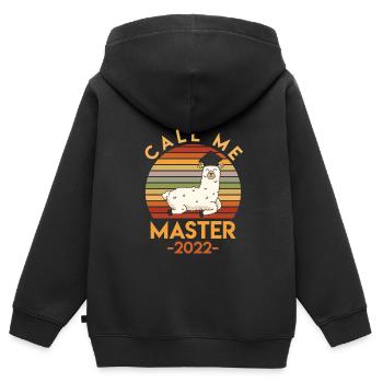 Master 2022 - Kids Premium Organic Zip-up Hoodie - black - Back - AI Model Kid Male (0cm)
