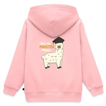 Call Me Master Degree - Kids Premium Organic Zip-up Hoodie - rose - Back - AI Model Kid Female (0cm)