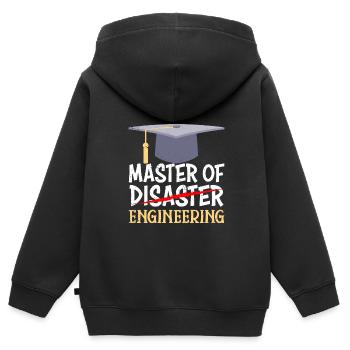 Master Abschluss 2022 Master of Engineering - Kinder Premium Organic Zip Hoodie - Schwarz - Hinten - AI Model Kid Male (0cm)