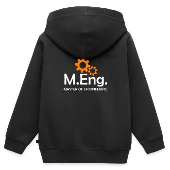 Master of Engineering Master Ingenieur Master 2022 - Kinder Premium Organic Zip Hoodie - Schwarz - Hinten - AI Model Kid Male (0cm)