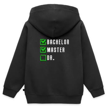 Master Abschluss Master 2022 - Kinder Premium Organic Zip Hoodie - Schwarz - Hinten - AI Model Kid Male (0cm)