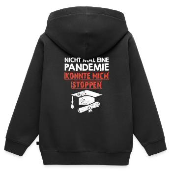 Bachelor Master Abschluss Pandemie Master 2022 - Kinder Premium Organic Zip Hoodie - Schwarz - Hinten - AI Model Kid Male (0cm)