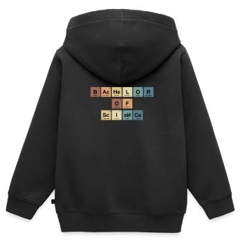 Baccalauréat ès sciences Baccalauréat 2022 - Sweat Premium à capuche zippé enfant bio - noir - Dos - AI Model Kid Male (0cm)