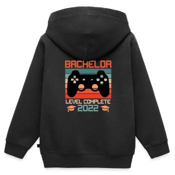 Baccalauréat Baccalauréat 2022 - Sweat Premium à capuche zippé enfant bio - noir - Dos - AI Model Kid Male (0cm)
