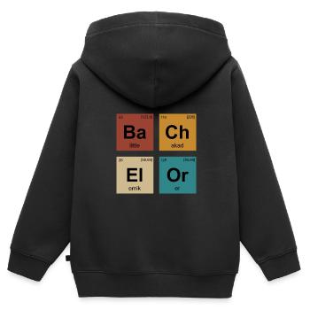 Bachelorabschluss Bachelor of Science Bachelor - Kinder Premium Organic Zip Hoodie - Schwarz - Hinten - AI Model Kid Male (0cm)