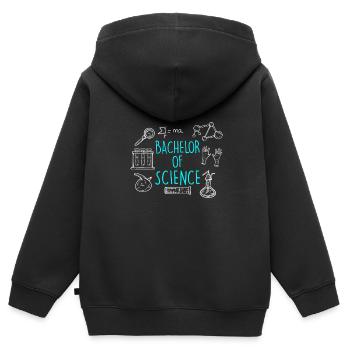 Baccalauréat ès sciences 2022 Baccalauréat - Sweat Premium à capuche zippé enfant bio - noir - Dos - AI Model Kid Male (0cm)