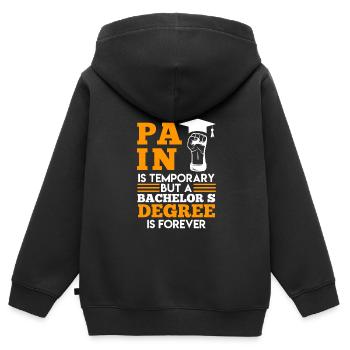 Le baccalauréat est pour toujours le baccalauréat - Sweat Premium à capuche zippé enfant bio - noir - Dos - AI Model Kid Male (0cm)
