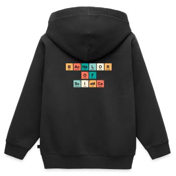 Baccalauréat ès sciences 2022 Baccalauréat - Sweat Premium à capuche zippé enfant bio - noir - Dos - AI Model Kid Male (0cm)