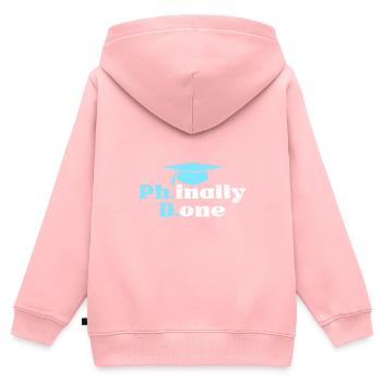 Docteur 2022 Thèse académique de doctorat - Sweat Premium à capuche zippé enfant bio - rose - Dos - AI Model Kid Female (0cm)