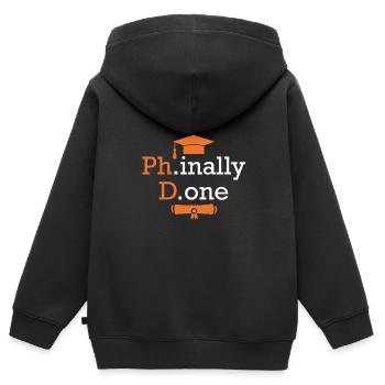 Promotion 2022 Doktorprüfung Doktorarbeit - Kinder Premium Organic Zip Hoodie - Schwarz - Hinten - AI Model Kid Male (0cm)