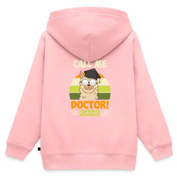 Thèse Doctorat 2022 Thèse de doctorat - Sweat Premium à capuche zippé enfant bio - rose - Dos - AI Model Kid Female (0cm)