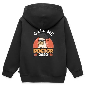 Appelez-moi Docteur 2022 PhD - Sweat Premium à capuche zippé enfant bio - noir - Dos - AI Model Kid Male (0cm)