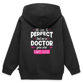 Disputation 2022 Doktor Doktortitel - Kinder Premium Organic Zip Hoodie - Schwarz - Hinten - AI Model Kid Male (0cm)