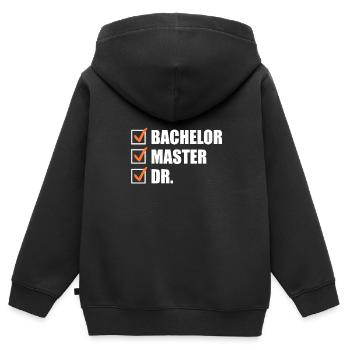 Doctorat 2022 Thèse de doctorat - Sweat Premium à capuche zippé enfant bio - noir - Dos - AI Model Kid Male (0cm)