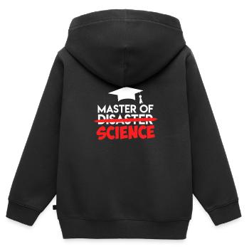 Master of Science Masterabschluss Master 2022 - Kinder Premium Organic Zip Hoodie - Schwarz - Hinten - AI Model Kid Male (0cm)