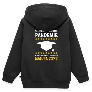 Matura 2022 Pandemie Maturant Matura - Kinder Premium Organic Zip Hoodie - Schwarz - Hinten - AI Model Kid Male (0cm)