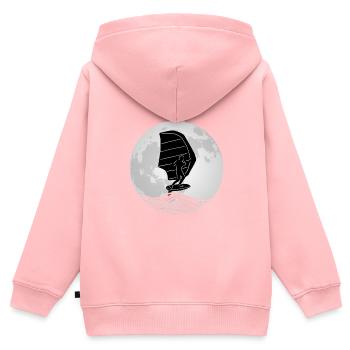 Full Moon Wing Foiler Wingsurf Wing Foil - Kids Premium Organic Zip-up Hoodie - rose - Back - AI Model Kid Female (0cm)