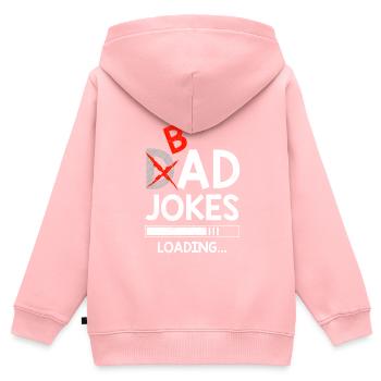 Dad Joke Bad Joke loading Papa Witze - Kinder Premium Organic Zip Hoodie - Rosa - Hinten - AI Model Kid Female (0cm)