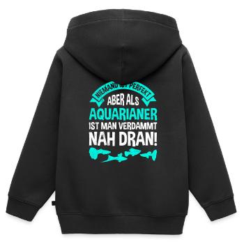 Aquarianer Aquarium - Kinder Premium Organic Zip Hoodie - Schwarz - Hinten - AI Model Kid Male (0cm)