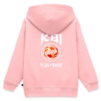 Koi Whisperer Étang de Koi - Sweat Premium à capuche zippé enfant bio - rose - Dos - AI Model Kid Female (0cm)