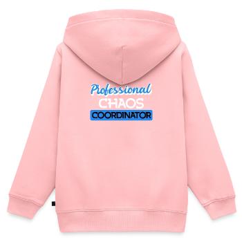 Professioneller Chaos Koordinator - Kinder Premium Organic Zip Hoodie - Rosa - Hinten - AI Model Kid Female (0cm)