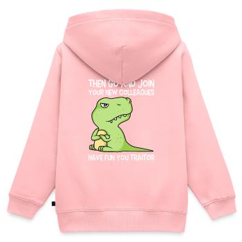 Jobwechsel Abschied Kollege Abteilungswechsel - Kinder Premium Organic Zip Hoodie - Rosa - Hinten - AI Model Kid Female (0cm)