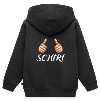 Schiri Schiedsrichter - Kinder Premium Organic Zip Hoodie - Schwarz - Hinten - AI Model Kid Male (0cm)