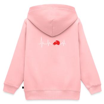 Arbitre de sifflet Shiri - Sweat Premium à capuche zippé enfant bio - rose - Dos - AI Model Kid Female (0cm)