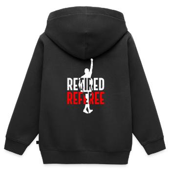 Schiedsrichter in Rente Schiri - Kinder Premium Organic Zip Hoodie - Schwarz - Hinten - AI Model Kid Male (0cm)