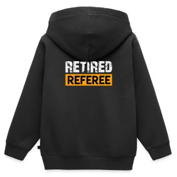 Arbitres retraités Arbitres retraités Arbitres - Sweat Premium à capuche zippé enfant bio - noir - Dos - AI Model Kid Male (0cm)