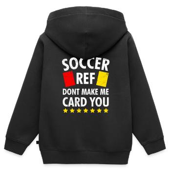Fußballschiedsrichter Fußball Schiri - Kinder Premium Organic Zip Hoodie - Schwarz - Hinten - AI Model Kid Male (0cm)