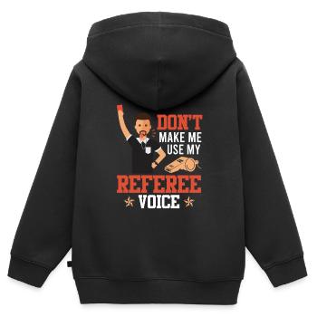 Schiedsrichter - Kinder Premium Organic Zip Hoodie - Schwarz - Hinten - AI Model Kid Male (0cm)