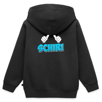 Schiri Schiedsrichter - Kinder Premium Organic Zip Hoodie - Schwarz - Hinten - AI Model Kid Male (0cm)