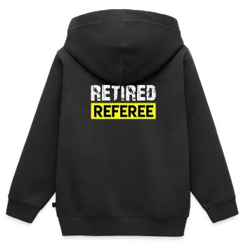 Arbitres retraités Arbitres retraités Arbitres - Sweat Premium à capuche zippé enfant bio - noir - Dos - AI Model Kid Male (0cm)