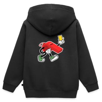 Referee whistle with yellow card Shiri - Kids Premium Organic Zip-up Hoodie - black - Back - AI Model Kid Male (0cm)